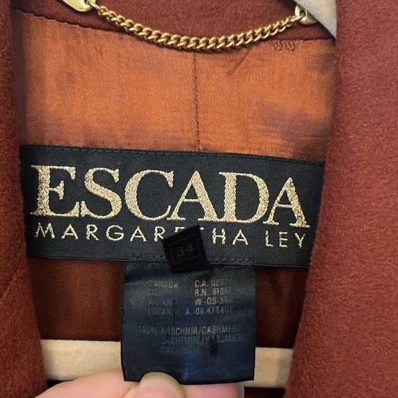 Escada 100% cashmere double breasted blazer size 34 S - Picture 2 of 7